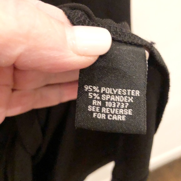 Donna Morgan Black M/Size 8-10 Long Sleeve, Scoop Neck, Stretch Knit Short Dress - Picture 6 of 7